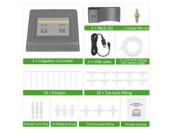 Temporizador De Riego Inteligente Programable Con Conexión Wifi, Goteros Y Accesorios Para Jardín, Encimera E Invernadero.