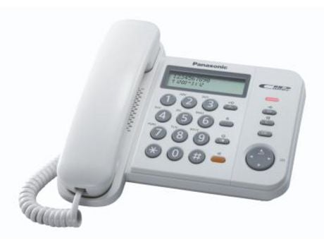 Teléfono Fijo PANASONIC Kx-Ts580Ex1 Blanco