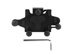 Soporte Para Teléfono De Motocicleta Con 5 Abrazaderas Giratorias, Amortiguador De Impactos, Silicona Y Aluminio, Negro.