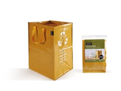 PERFETTO 12852 Cubo de Basura Rectangular Plástico Amarillo
