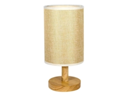Lámpara De Mesa Con Base De Bambú, Iluminación Blanca Cálida, Diseño Minimalista, Suave Y Sin Reflejos, 3 Modos De Luz Ajustables, Bombillas Led De Ba