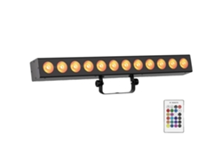 Luces de pared RGBWAUV con control remoto, color negro, con enchufe OEM