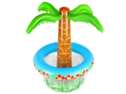 Enfriador de cerveza inflable con palmeras para fiestas en la playa, piscina, fiestas luau, decoraciones de verano