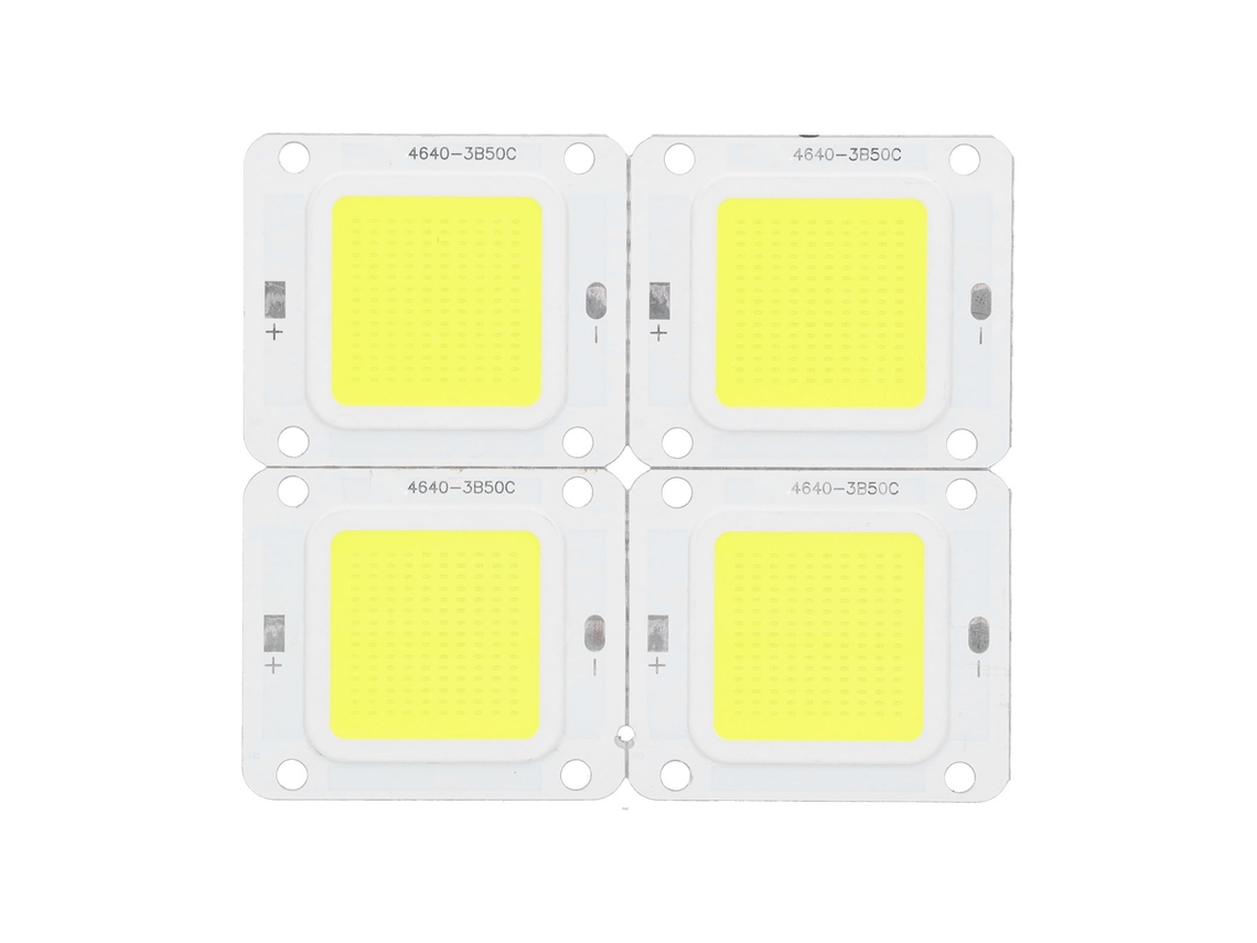 2026-4 Piezas Chip Led Cob Fuente De Luz 6500k 60w 150‑170v Para Focos Downlight Blanco Puro