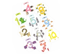 Juego De 10 Pegatinas Hexagonales Educativas Para Pared Para Niños.