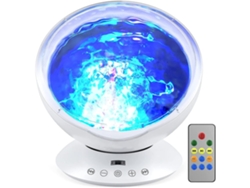 Ocean Wave Projector 7 Modos Controle Remoto Crianças Lideradas Ocean Projector Lamp Orador Embutido Music Player Ocean Wave Lighting