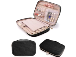 Organizador Estuche Joyas Viaje Collares JEIIBRZUI Negro (26x18x4cm)