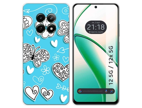 Funda Diseño Mariposas para Realme 12 5G 12X 5G TUMUNDOSMARTPHONE Silicona Multicolor