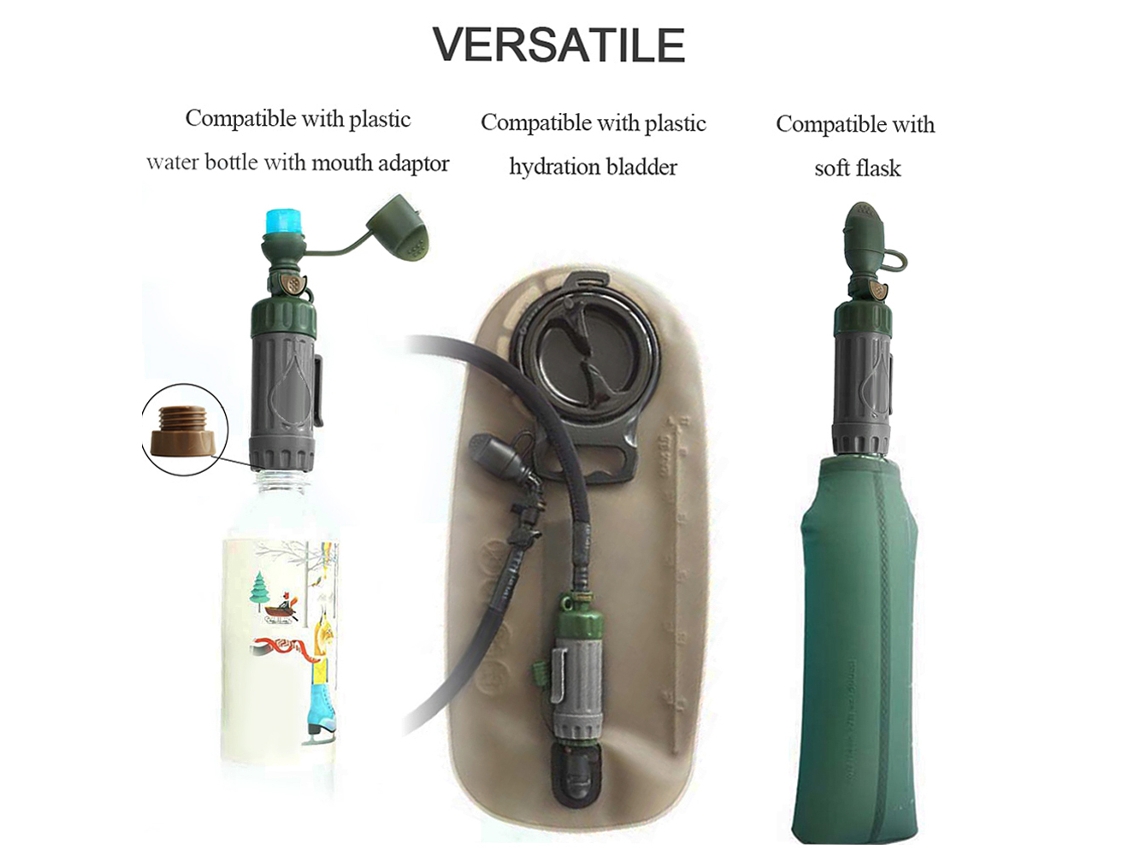 Filtro De Agua Portátil Con Bolígrafo Purificador Para Supervivencia Al Aire Libre, Acampada De Emergencia Y Senderismo.