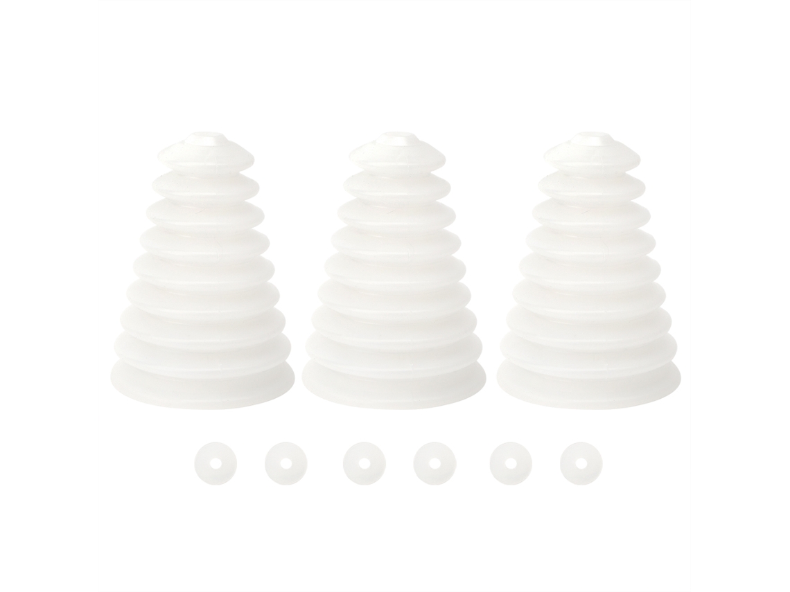 3 Piezas Funda Antipolvo De Goma Flexible Duradera Para Taladro Martillo Eléctrico 6mm-16mm Brocas Blanca