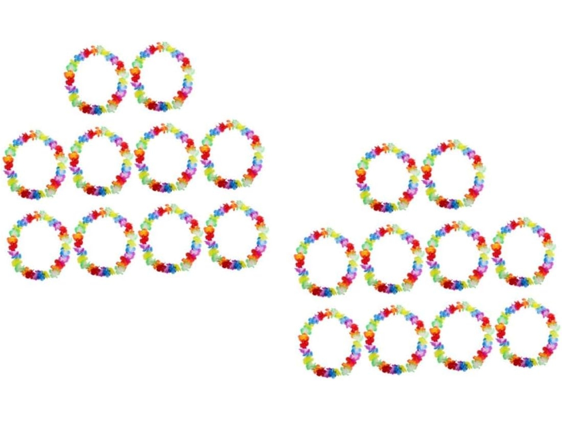 2 Juegos De Guirnaldas Decorativas Hawaianas Para Fiestas Temáticas De Cumpleaños, 10 Piezas * 2