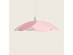 LEDKIA Lámpara Colgante Tela Kabuki Rosa