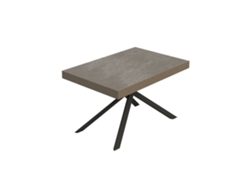 Mesa extensible Niket gris paloma 120/380x90 cm con patas antracita Itamoby
