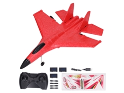 Avión Planeador Teledirigido Con Doble Motor, Resistente A Salpicaduras Y Caídas, Luces Led Rojas, 3 Pilas