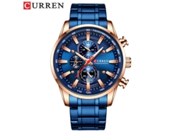 Reloj De Pulsera Moderno Para Hombre, Resistente Al Agua, Con Seis Manecillas, Multifuncional Y Elegante Correa De Acero Inoxidable (azul).