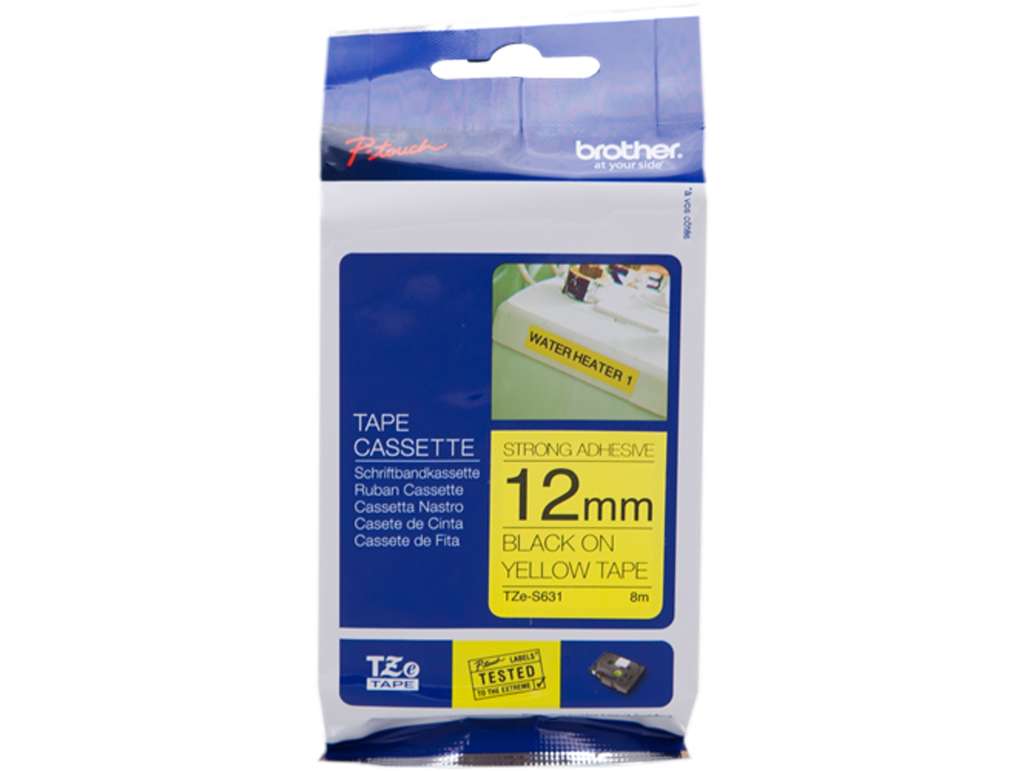 Cinta BROTHER TZeS631 laminada súper adhesiva
