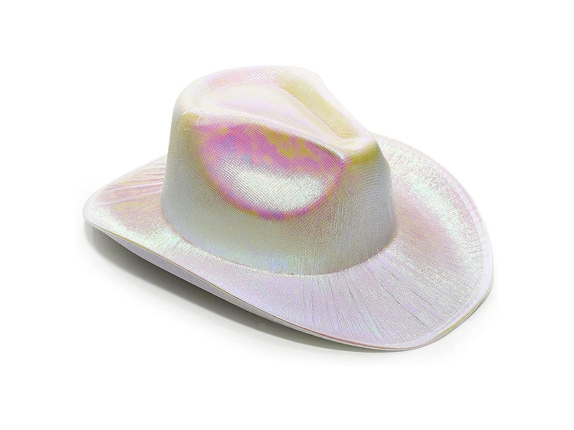 2026-sombrero De Vaquero Brillante Con Purpurina Para Halloween Carnaval Navidad Sombrero De Caballero Occidental Colorido Perla