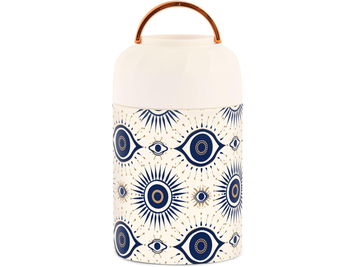 Tarro Térmico Vintage De Acero Inoxidable Con Cuchara Para Comidas Frías O Calientes, 500 Ml Grado Alimen...