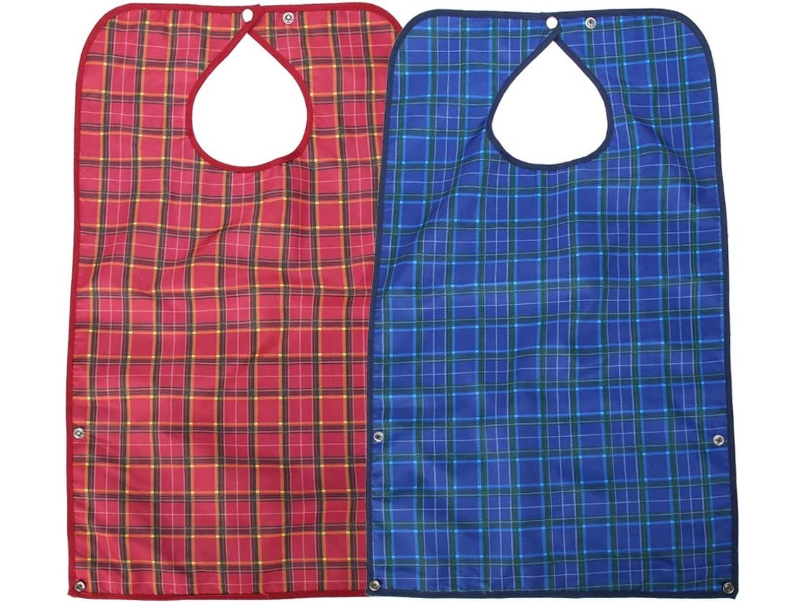 Baberos Para Adultos, Paquete De 2 Baberos Impermeables Para La Hora De Comer, Protectores De Ropa Reutilizables.