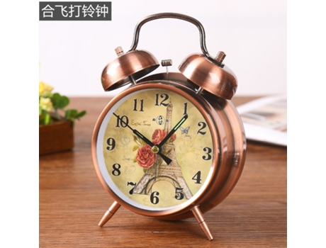Despertador de reloj de escritorio silencioso vintage con reloj despertador de luz nocturna HHZ