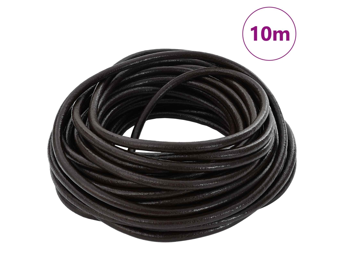 Cuerda de cuero marrón oscuro Ø4 mm x 10 m Cuero HARLANV1