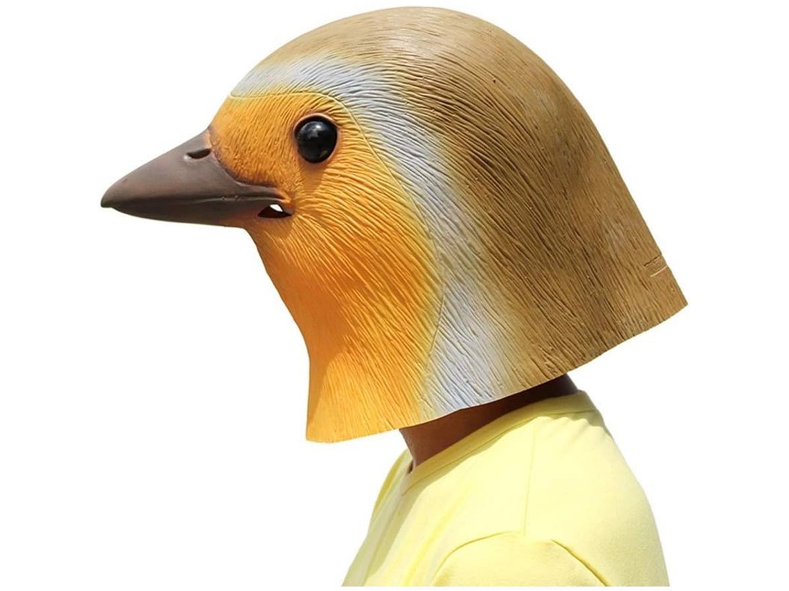 Máscara De Látex De Pájaro Para Halloween - Máscara De Petirrojo - Talla Única Para Niños Y Adultos