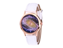 Reloj De Pulsera De Cuarzo Blanco Con Esfera Redonda, Estilo Clásico De Negocios.