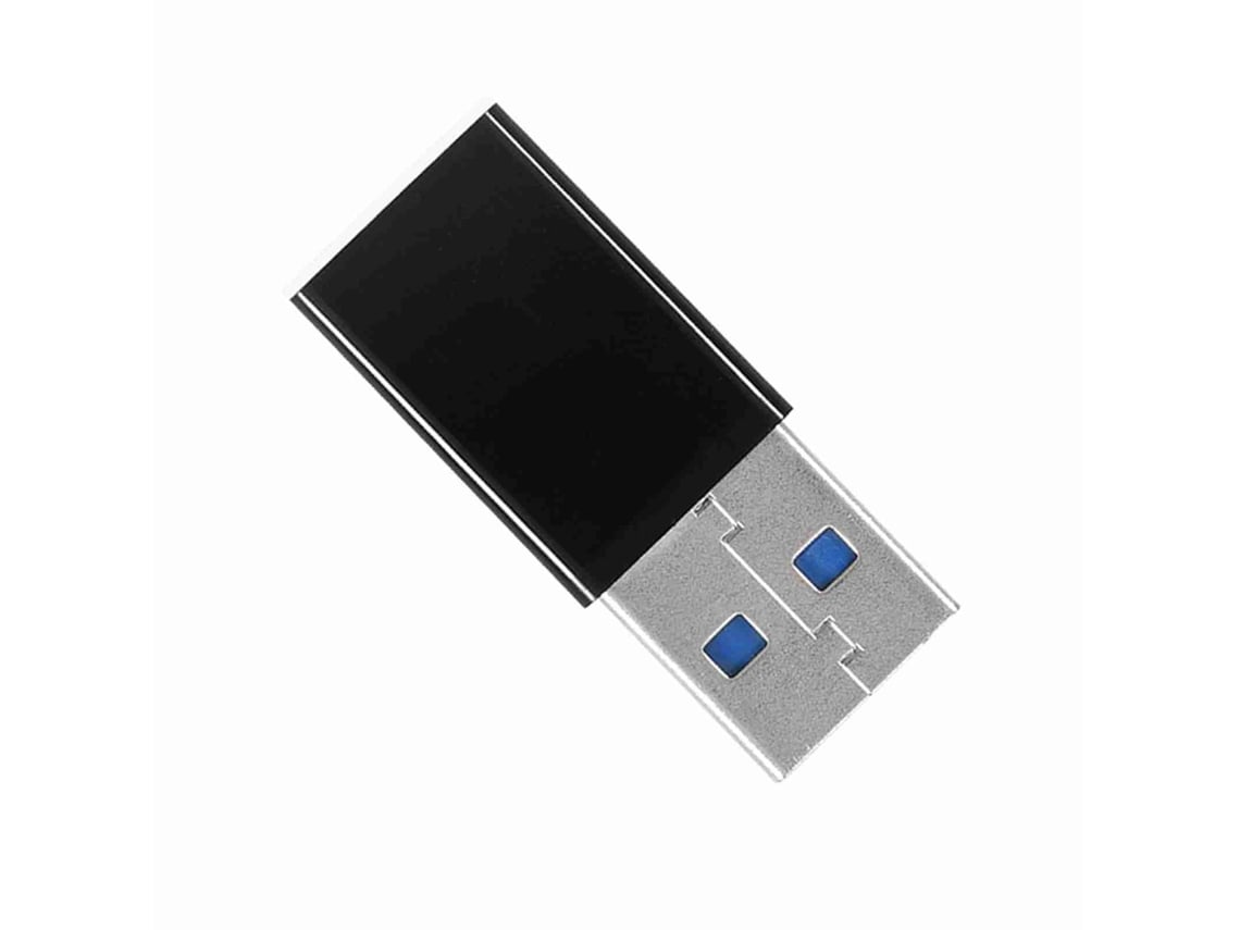 Adaptador Usb 3.0 A Macho Para Usb-c 3.1 Fêmea Otg Carregamento Dados Conversor Preto 2pcs