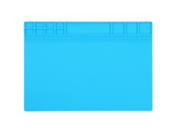 Alfombrilla De Soldadura De Silicona Resistente Al Calor Para Reparación Electrónica Con Posicionamiento Digital, Azul Claro.
