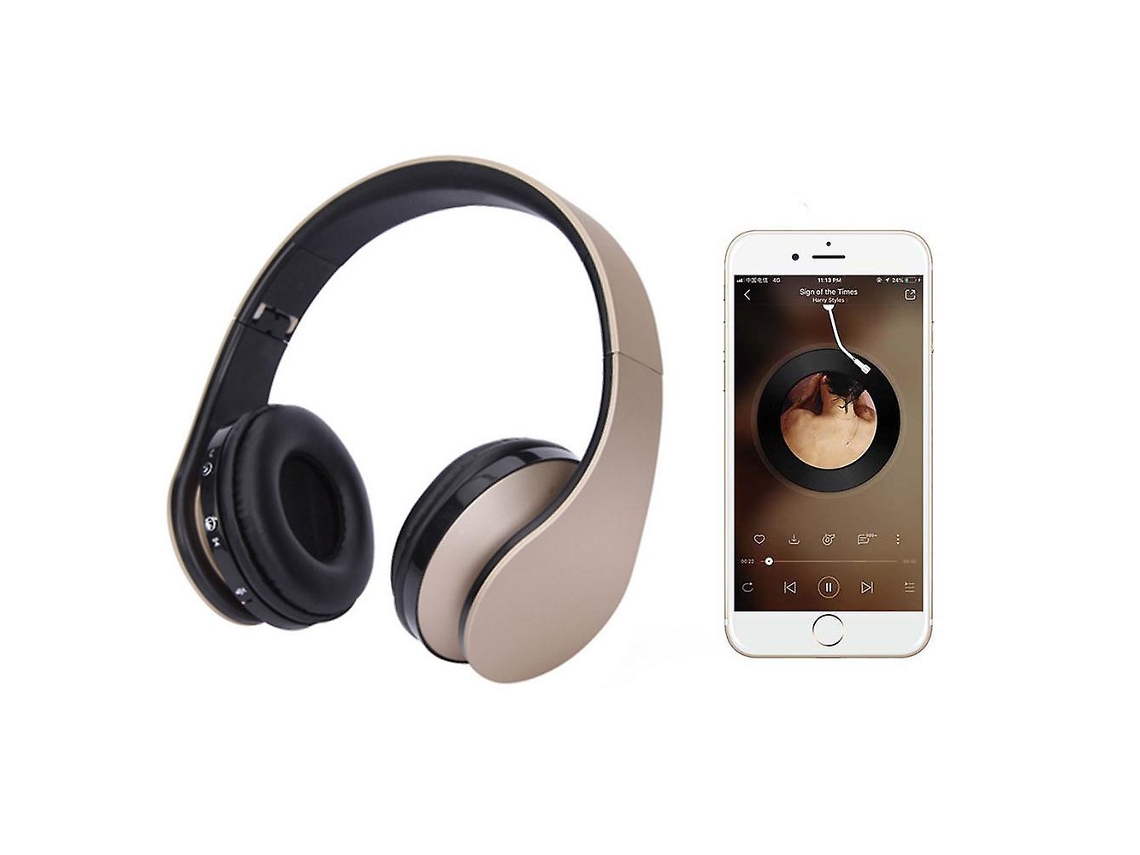 Auriculares Bluetooth YDCY Over Ear Con Micrófono Modo Mp3 Plegable Y Ligero