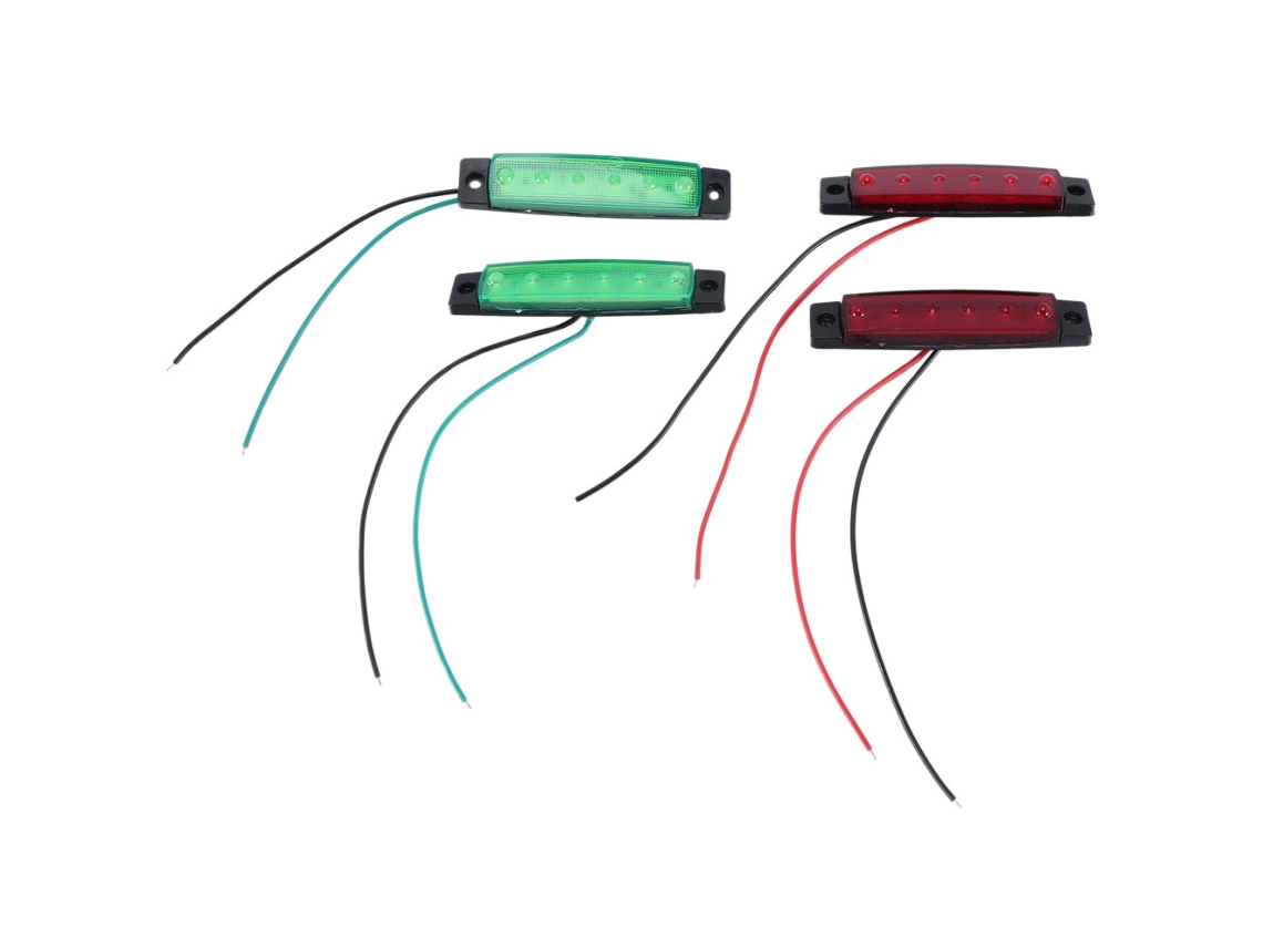 4 Luces Led Rojas Y Verdes Para Navegación En Barco, Luces De Popa Y Luz De Estribor, 12 V