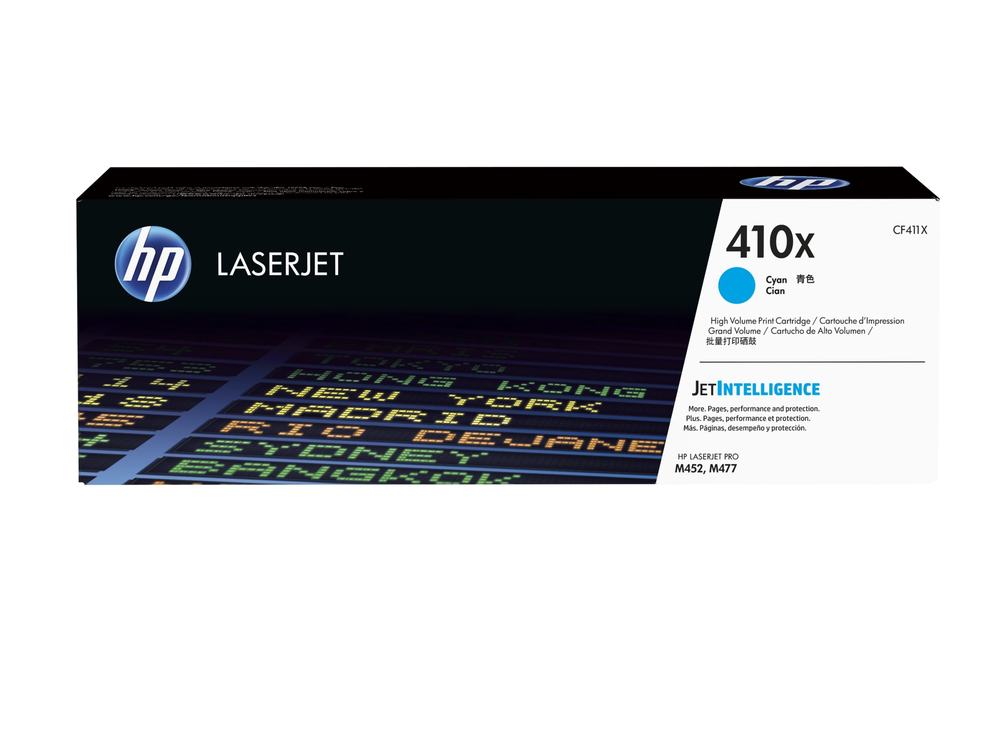 Cartucho de tóner original LaserJet HP 410X cian de alta capacidad