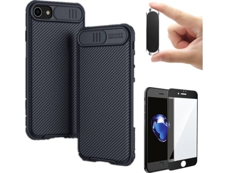 Carcasa, Protector y Soporte iPhone 8 Nillkin Camshield Negro