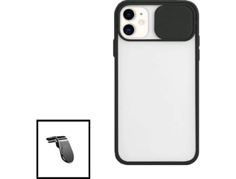 Carcasa + Soporte iphone 12 Mini PHONECARE Slide Window Anti Choque Frosted Negro 93920