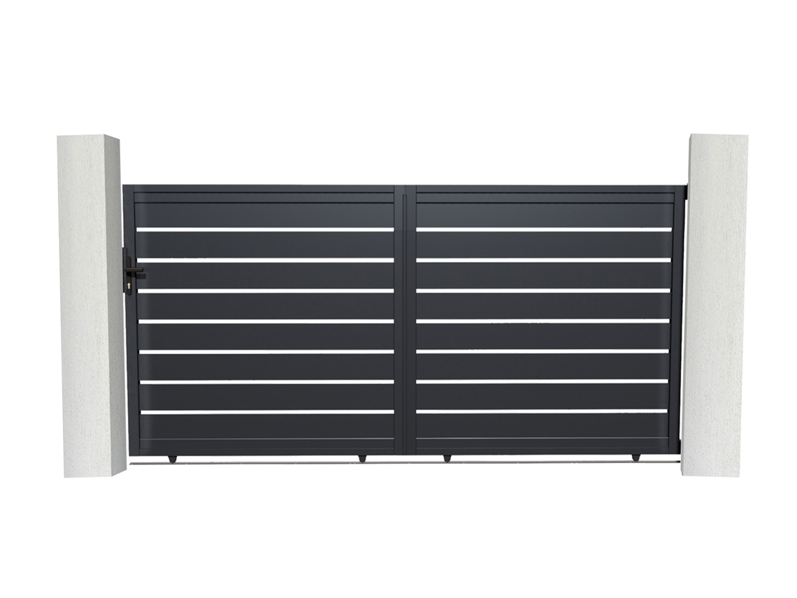 Puerta corredera CASANOOV Vogel - Gris - Aluminio - 300 cm x 160 cm