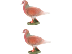 Figura Decorativa De Paloma De Plástico De 2 Piezas Para Jardín.