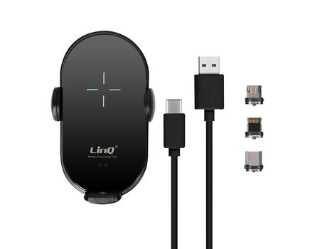 Soporte Coche para Smartphone con Carga Inalámbrica Qi 15W y Magnético LINQ