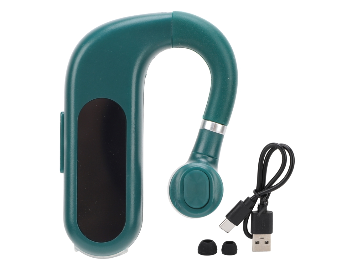 Fone De Ouvido Bluetooth Individual V13 Verde Confortável Display Digital Rotação Som Claro Sem Fio