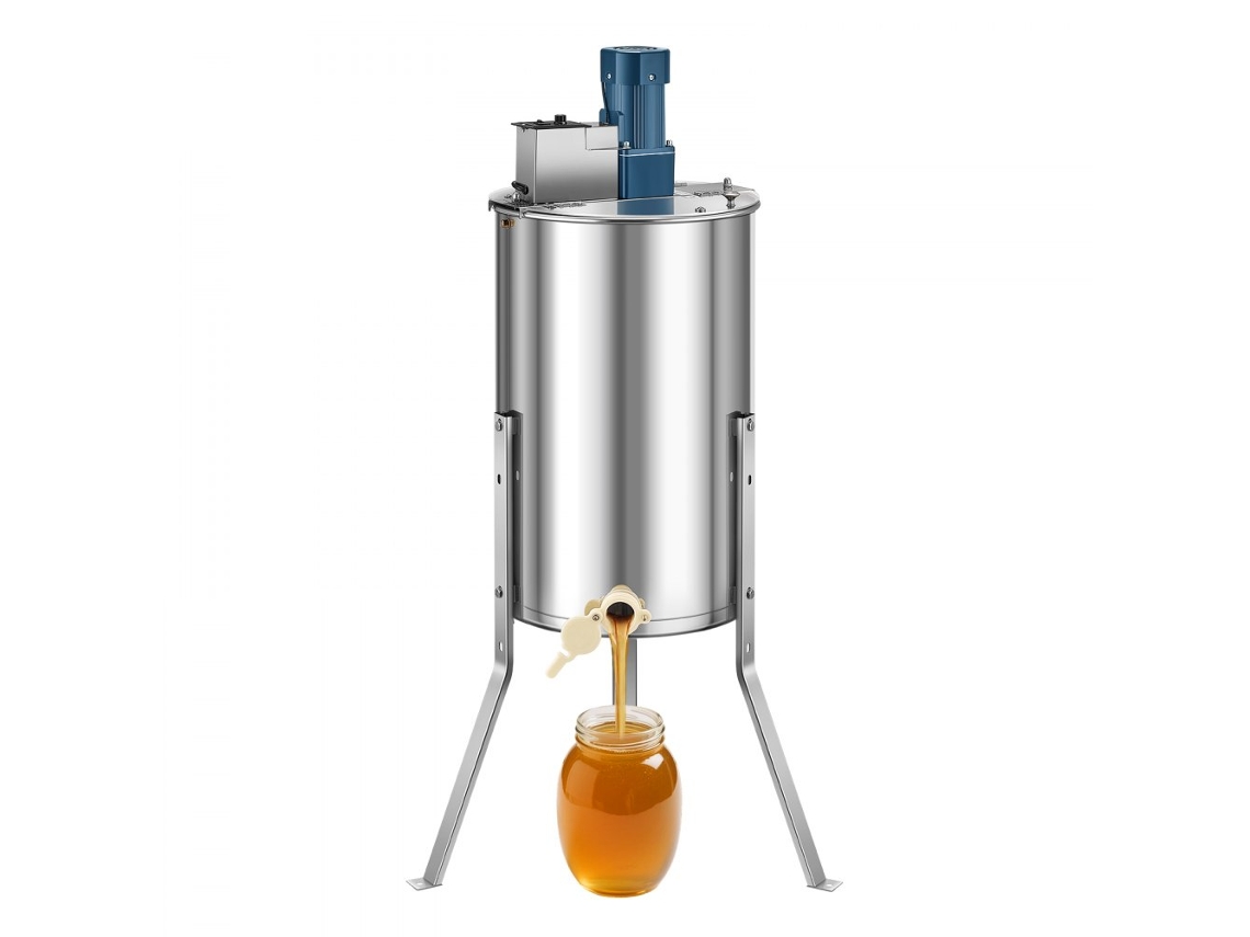 Extractor de Miel Eléctrico de Acero Inoxidable para 3 Cuadros con Control de Velocidad Tekmaquinas