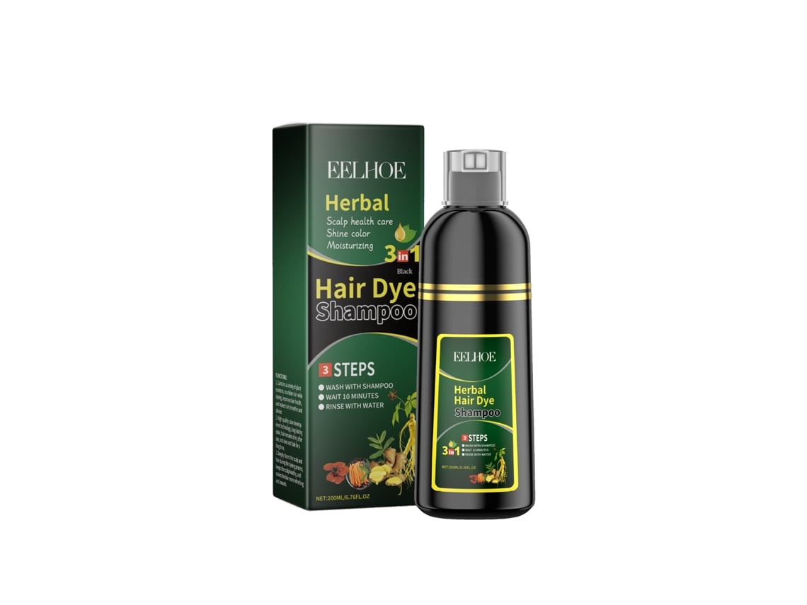 Champú para teñir el cabello negro natural con un color intenso y duradero.