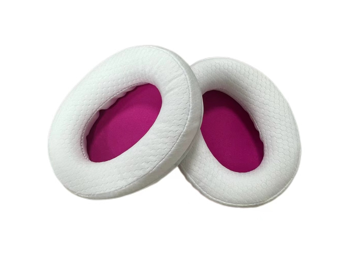 Almohadillas para auriculares Kingston HyperX Cloud Pro de espuma suave, blanco/rojo