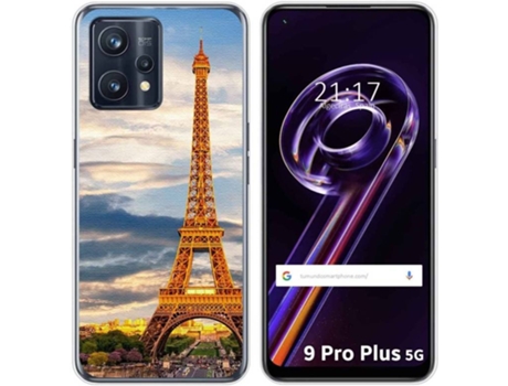 Carcasa para Realme 9 Pro Plus 5G TUMUNDOSMARTPHONE Dibujos Paris Multicolor
