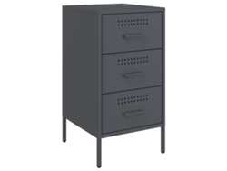 Mesita de noche 36x39x68 cm Acero Antracita EXCLUSIVA MAISON