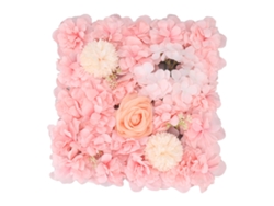 Panel De Pared De Flores Rosas De Seda Artificial Para Fondo De Boda, 38x38 Cm.