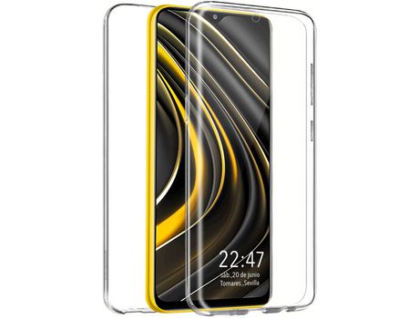 Carcasa para Xiaomi Poco M3 Clear 360 LUSOSMART Transparente