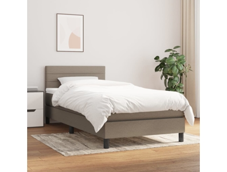 Cama con somier VIDAXL (Gris - Tela - 203 x 90 x 88 cm)