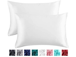 Fronha De Seda - Branca 11-51*102Cm*2(20*40) - Cetim De Poliéster Suave JEIIBRZUI