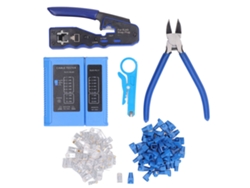 Juego De Herramientas De Crimpado Rj45 8p8c Para Cables Cat5e, Cat6 Y Cat6a Con Alicates Pelacables.