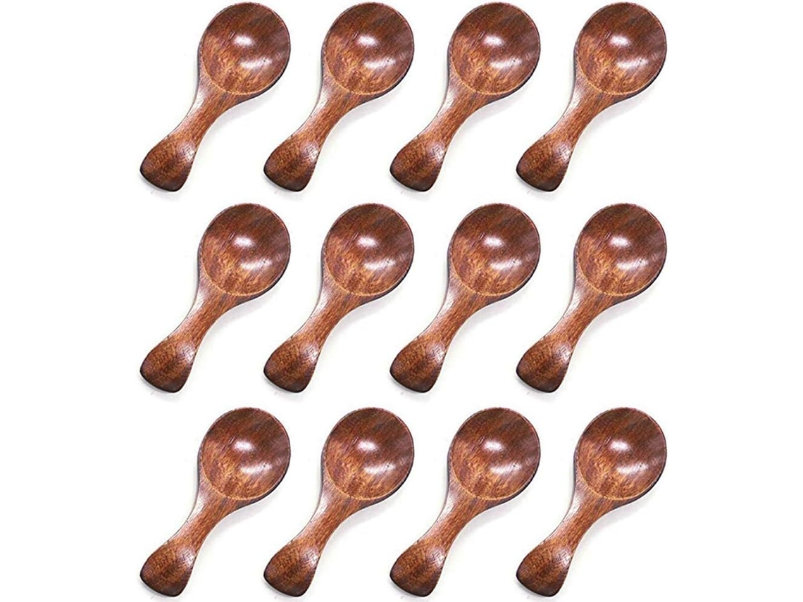Cuchara de madera pequeña, 10 piezas, 3 pulgadas NEVEANCE
