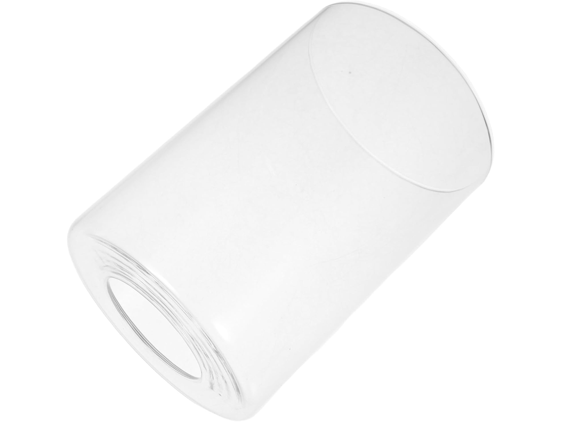 Difusor cilíndrico para luz diurna suave, compatible con bombillas E27, con diseño de cristal transparente. SFUSHOS